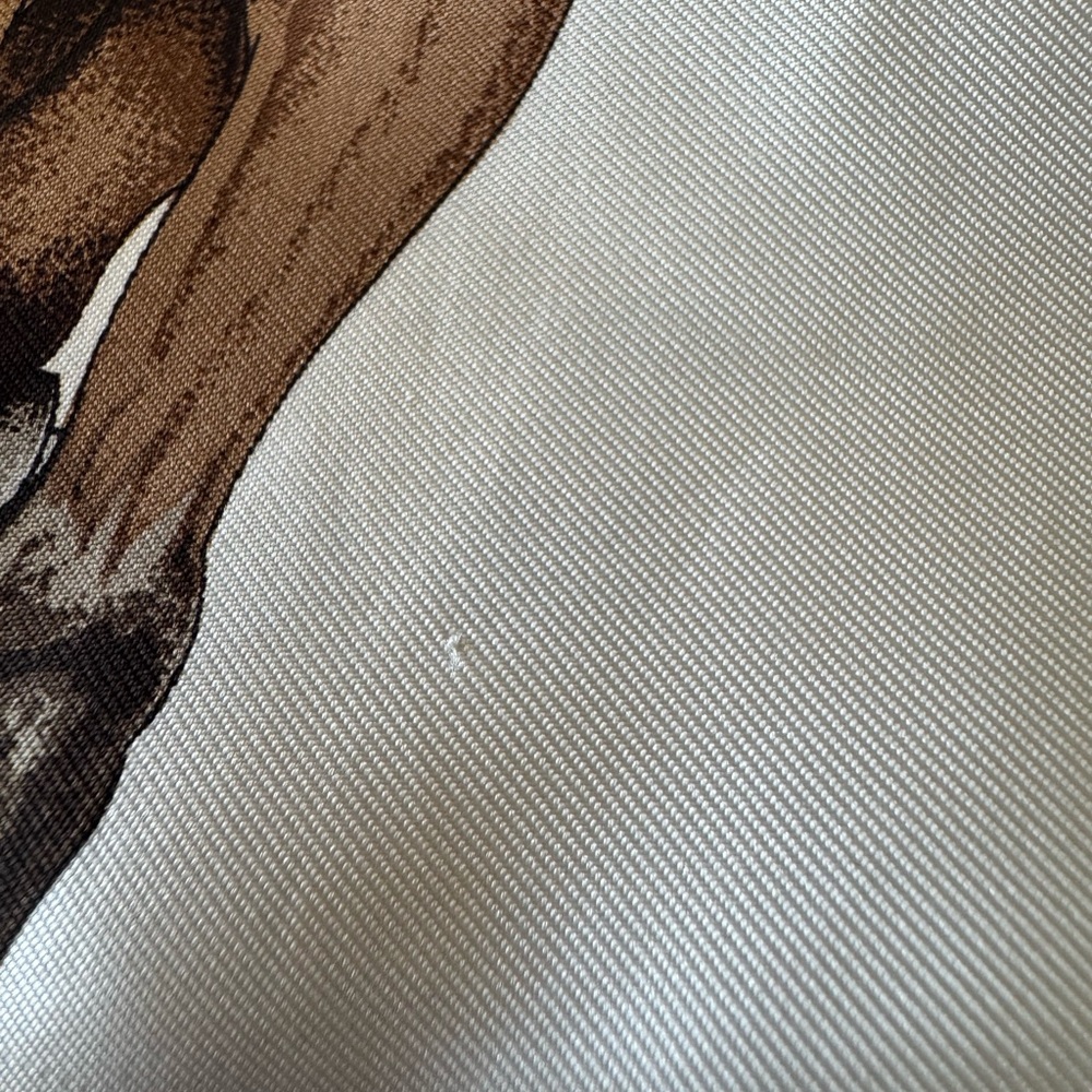 Hermès “Équipages” 100% Silk Scarf by Ledoux – Brown Carriage Equestrian‎ Print - Picture 13 of 13